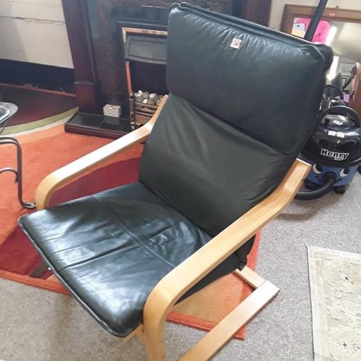 Buy & Sell Saint Pauls Trading Estate Tameside - Photos for Green faux leather sprung rocker chair