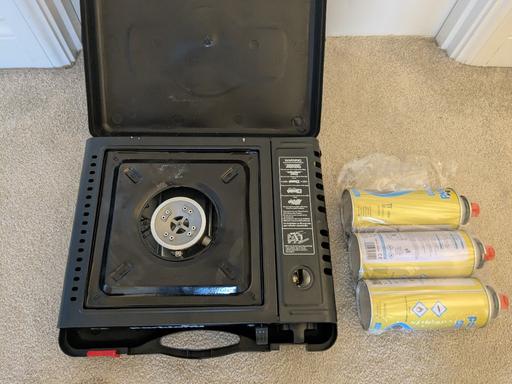 Buy & Sell Thornton Sefton - Photos for Camping stove with spare gas cylinders