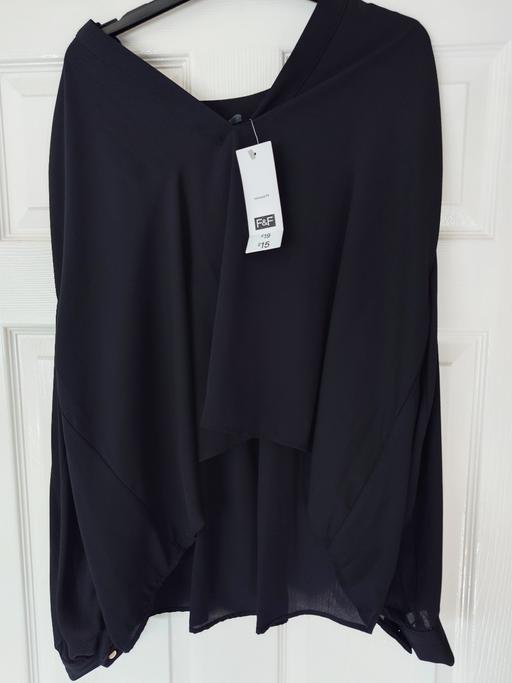 Buy & Sell Woodthorpe Charnwood - Photos for Women's black silky blouse size 14