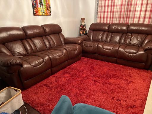 Buy & Sell Harborne Birmingham - Photos for Brown pair of recliner 3 seater sofa