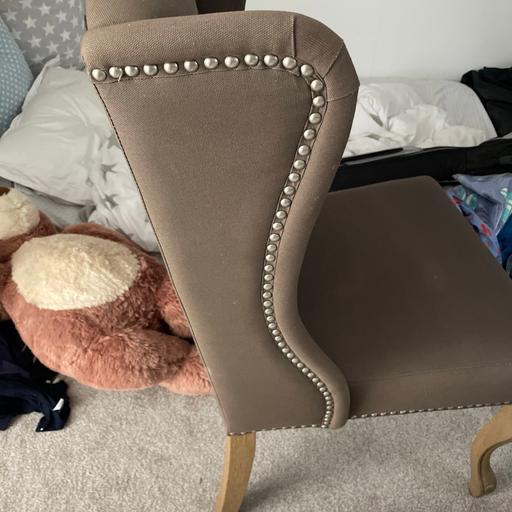 Buy & Sell Send Guildford - Photos for Belgian Linen Grey Chairs (pair)