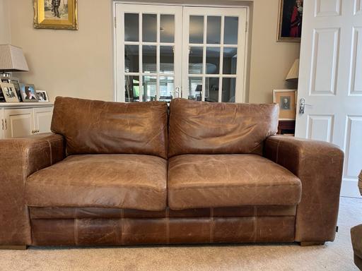 Buy & Sell Send Guildford - Photos for Indigo Three Person Leather Sofa