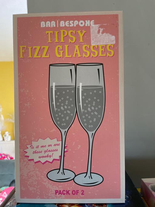 Buy & Sell Kings Heath Birmingham - Photos for New Tipsy Fizz Glasses (REDUCED)