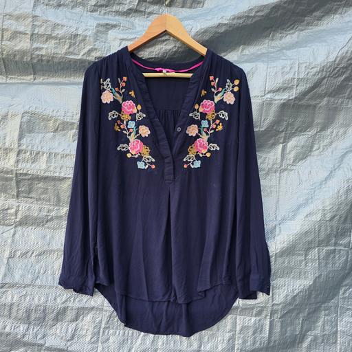 Buy & Sell Amblecote Dudley - Photos for Joules Navy Embroidered Floral Blouse UK 10