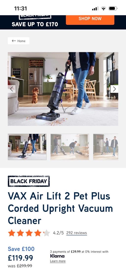 Buy & Sell Rubery Birmingham - Photos for Vax air lift 2 pet