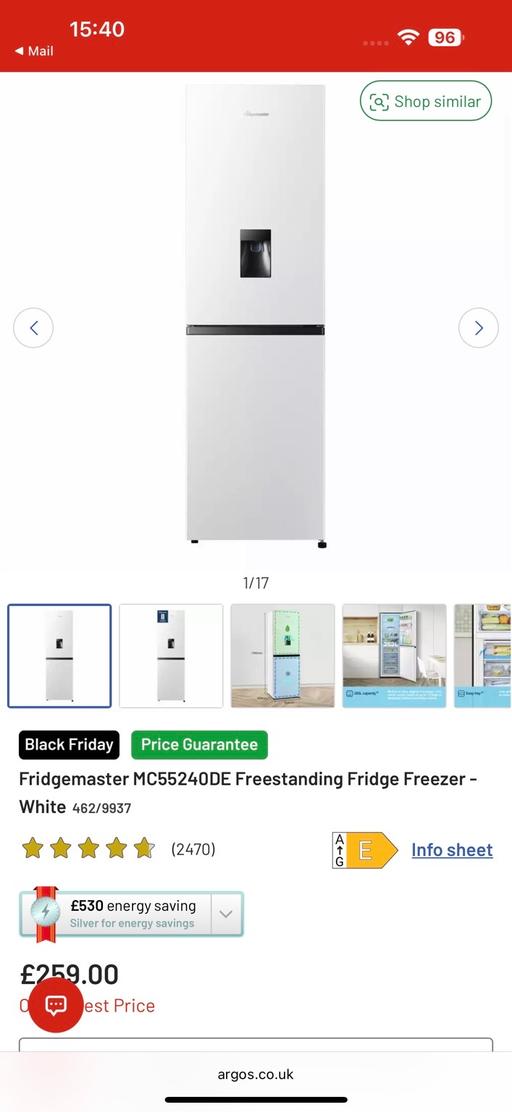 Buy & Sell Coventry Nuneaton and Bedworth - Photos for Fridgmaster MC55240DE fridge freezer
