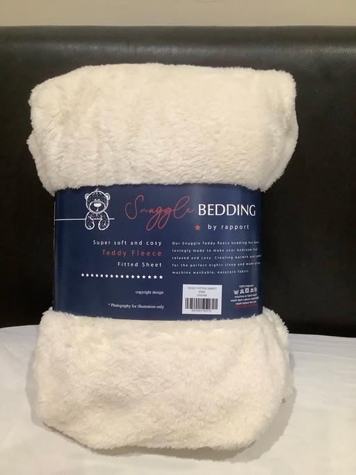 Buy & Sell New Addington Croydon - Photos for Supersoft Teddy fleece Kingsize fitted sheet.