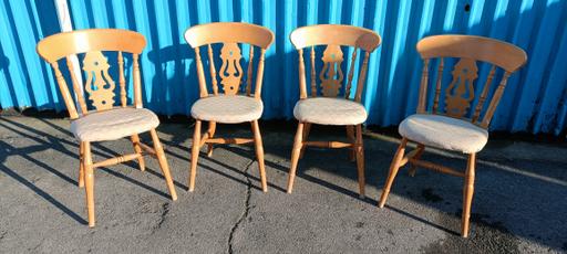 Buy & Sell Cheslyn Hay South Staffordshire - Photos for 4 x Solid Pine Dining Chairs