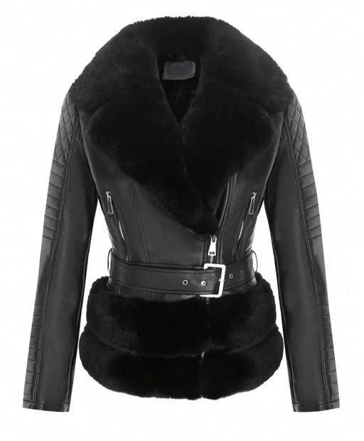 Buy & Sell New Barnet Barnet - Photos for Women's Contrast Faux Fur Belted Coat