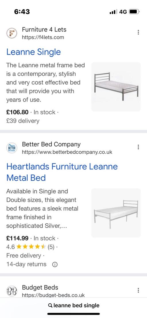 Buy & Sell Abbey Wood South East London - Photos for Leanne single bed