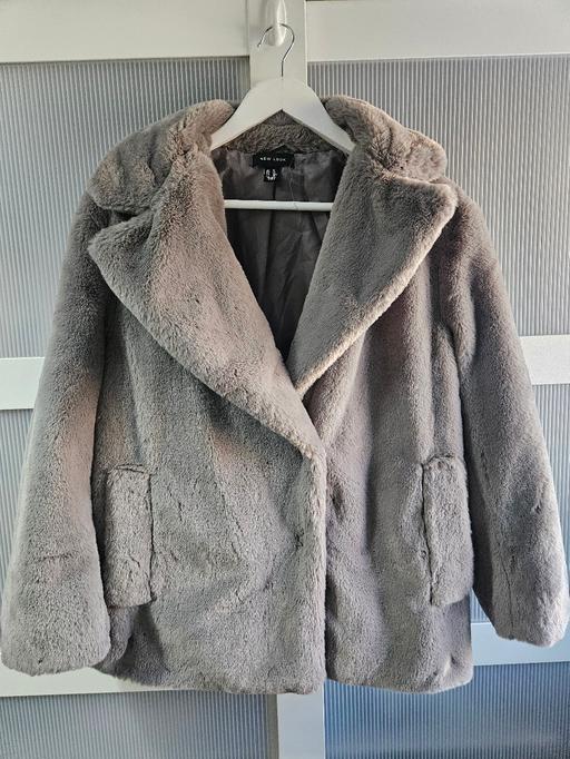 Buy & Sell Weston Point Halton - Photos for Size 12 NEW LOOK grey faux fur coat