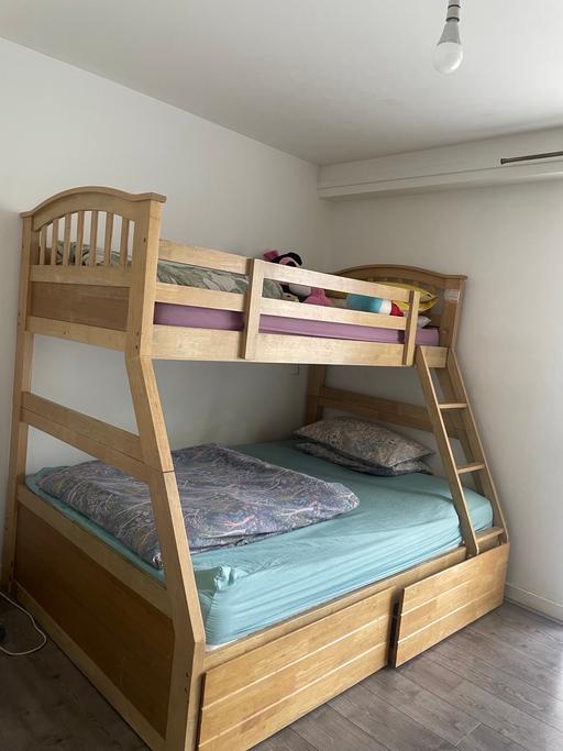 Buy & Sell Barbican Central London - Photos for Oak Bunk Bed, Top Single Bottom Double
