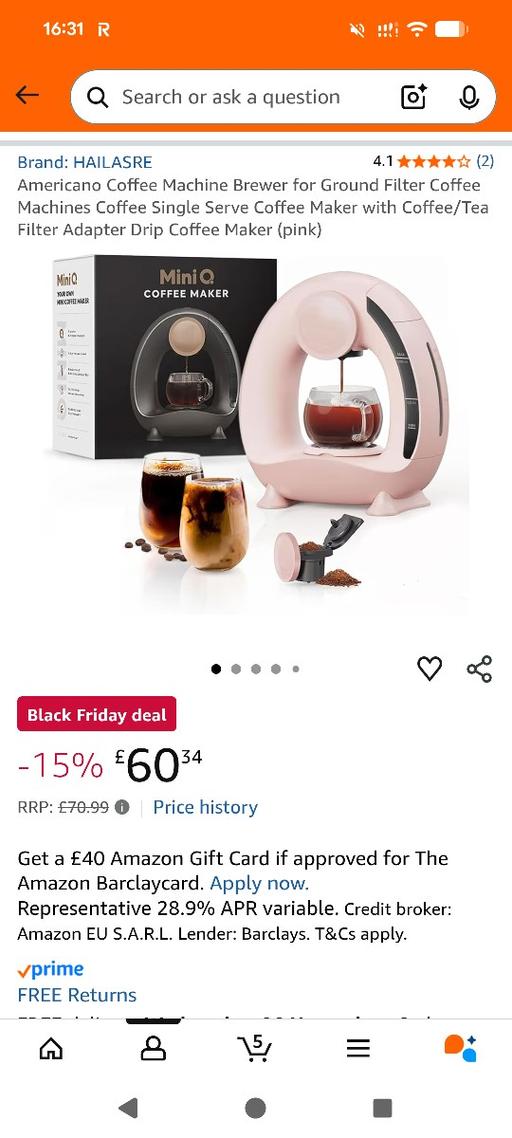 Buy & Sell Teddington Richmond upon Thames - Photos for Brand new coffee machine great for americano