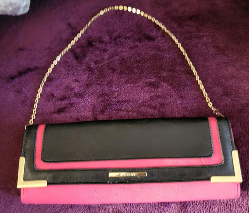 Buy & Sell Wednesfield Wolverhampton - Photos for Black And Pink River Island Clutch Bag.