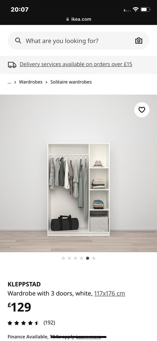 Buy & Sell Southgate North London - Photos for 2 ikea white wardrobes