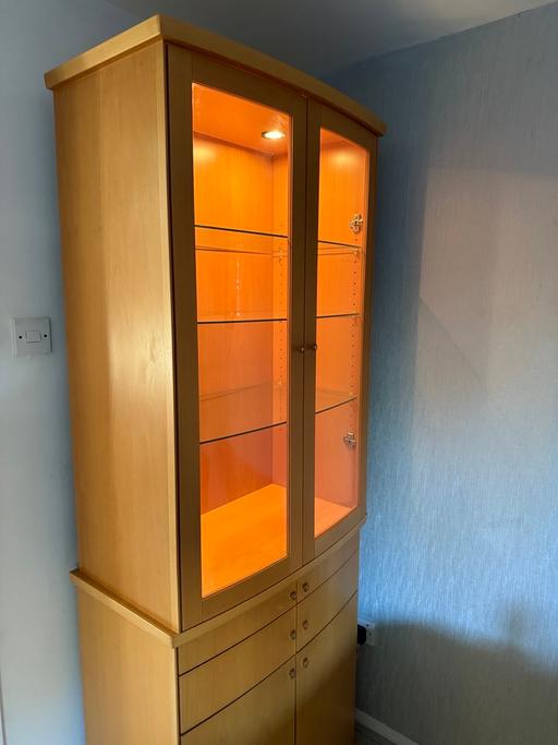 Buy & Sell Welwyn Garden City Welwyn Hatfield - Photos for Solid beech display cabinet
