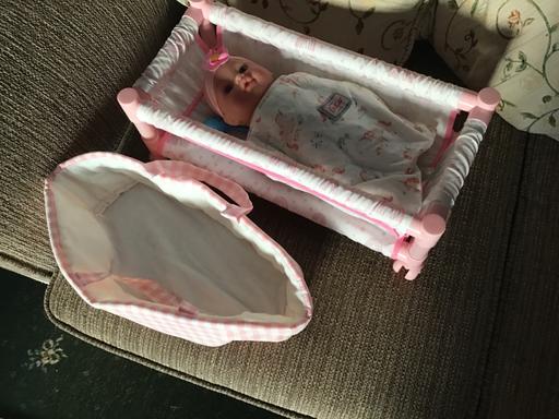 Buy & Sell Essington Wolverhampton - Photos for Doll in cot and carrycot