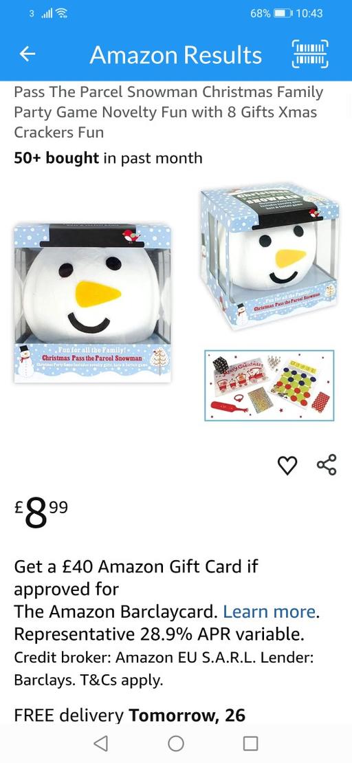 Buy & Sell Heath Town Wolverhampton - Photos for New Xmas pass the parcel Snowman