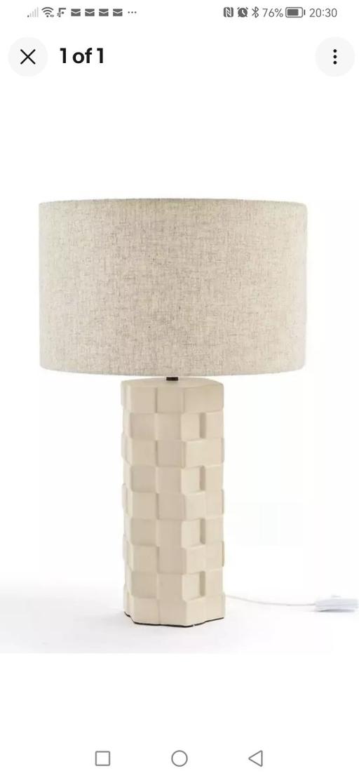 Buy & Sell Romford Havering - Photos for CHECKERBOARD CERAMIC TABLE LAMP