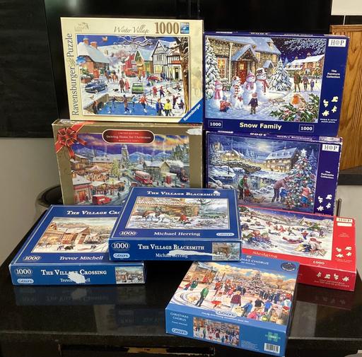 Buy & Sell Bury Huntingdonshire - Photos for 8 Winter Jigsaw puzzles, used, complete