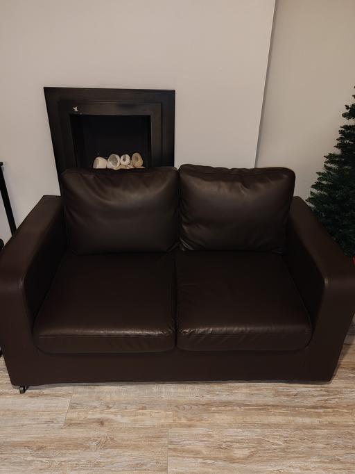 Buy & Sell Great Barr Birmingham - Photos for 2 Seater Dark Brown Sofa