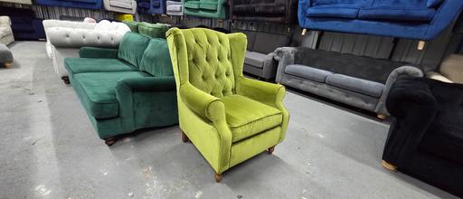 Buy & Sell Cheslyn Hay South Staffordshire - Photos for Next Sherlock Olive Green Velvet Chair