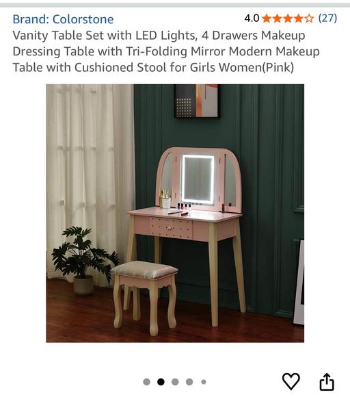 Buy & Sell Croxteth Liverpool - Photos for Girls Vanity Table with LED Lights & Stool