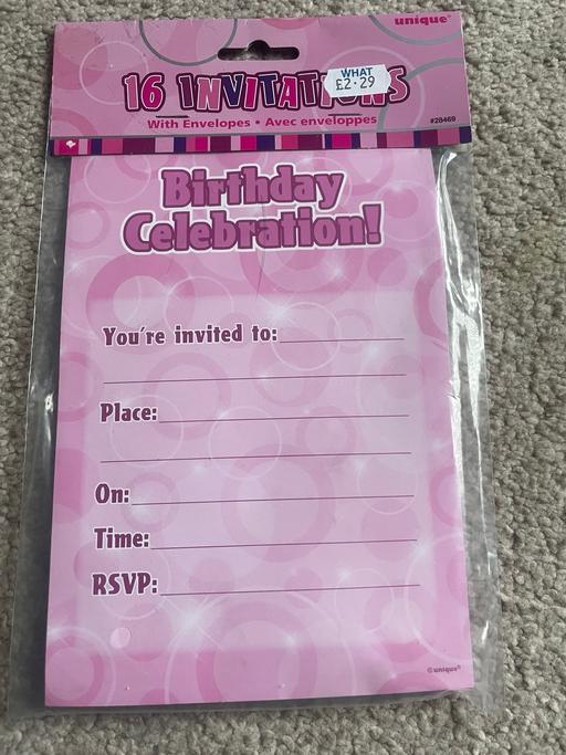 Buy & Sell Ynysddu Caerphilly - Wales - Photos for Girls pack of 16 birthday invitations bnwt