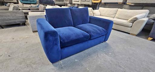 Buy & Sell Cheslyn Hay South Staffordshire - Photos for Snug Shack Blue Velvet 2 Seater Sofa