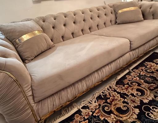 Buy & Sell London Luton Airport Luton - Photos for Beige colour velvet fabric four seat sofa
