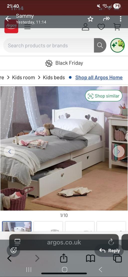 Buy & Sell Bushbury Wolverhampton - Photos for Wooden single bed with storage draws 