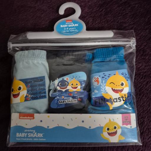 Buy & Sell Wednesfield Wolverhampton - Photos for Pinkfong Baby Shark Boys' Briefs 3-4 Years.