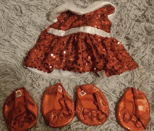 Buy & Sell Clayton West Kirklees - Photos for Red Sequin Build A Bear Dress And Shoes