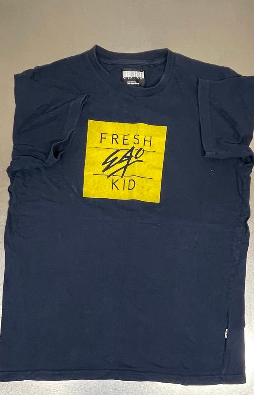 Buy & Sell West Ealing West London - Photos for Fresh Ego Kid retro men’s navy print T-shirt