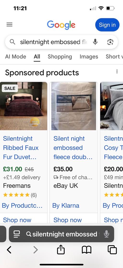Buy & Sell Wednesfield Wolverhampton - Photos for New fleece silent night double duvet set