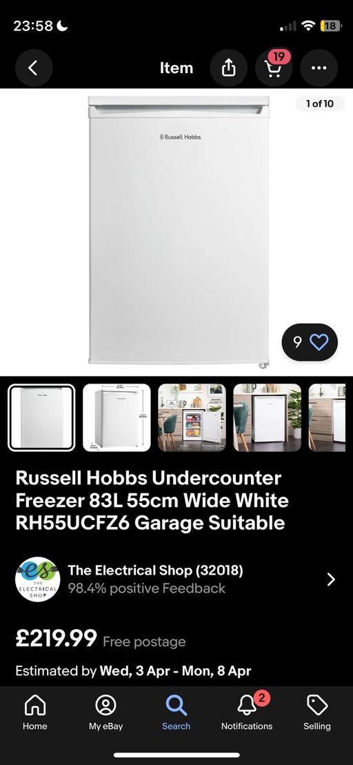 Buy & Sell Stratford East London - Photos for Russell Hobbs undercounted Fridge Freezer