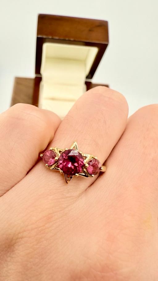 Buy & Sell Harrow on the Hill North West London - Photos for Pink Garnet & Safira Tourmaline 9ct Gold Ring