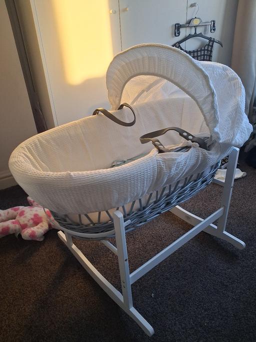 Buy & Sell Woodsetton Dudley - Photos for grey and white moses basket