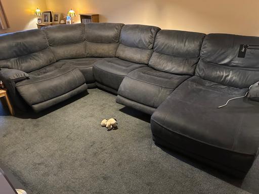 Buy & Sell Shiney Row Sunderland - Photos for Grey leather electric corner group sofa