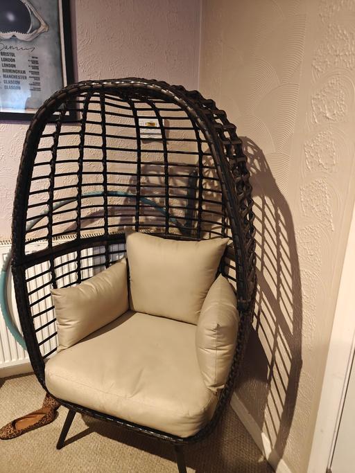 Buy & Sell Kirkintilloch Glasgow - Photos for Black Rattan Garden Egg Chair. £150