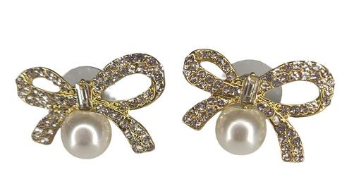 Buy & Sell - Photos for Beautiful Pearl dimond bow Earing