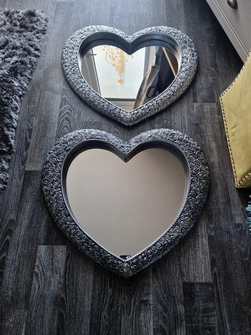 Buy & Sell Scholes Rotherham - Photos for 2 silver heart mirrors