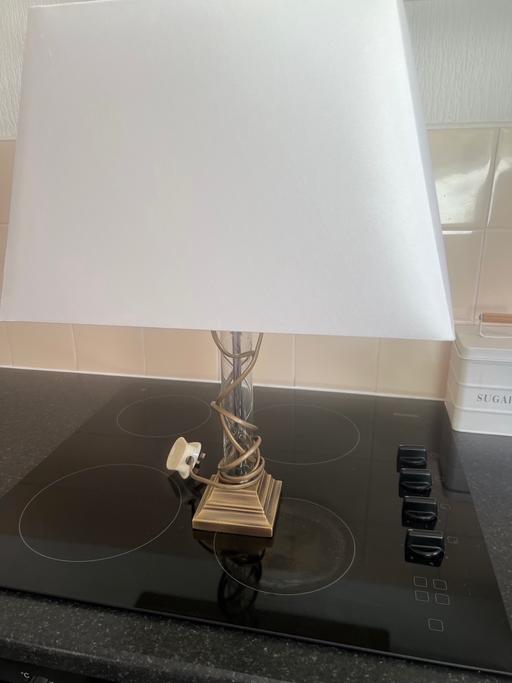 Buy & Sell Wednesbury Sandwell - Photos for Table lamp ,white shade unusual stand £5.00