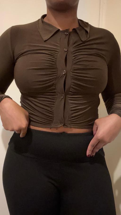 Buy & Sell Abbey Wood South East London - Photos for PrettyLittleThing Chocolate Brown Ruched Top