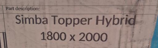 Buy & Sell Seghill Northumberland - Photos for simba topper hybrid 1800 x 2000