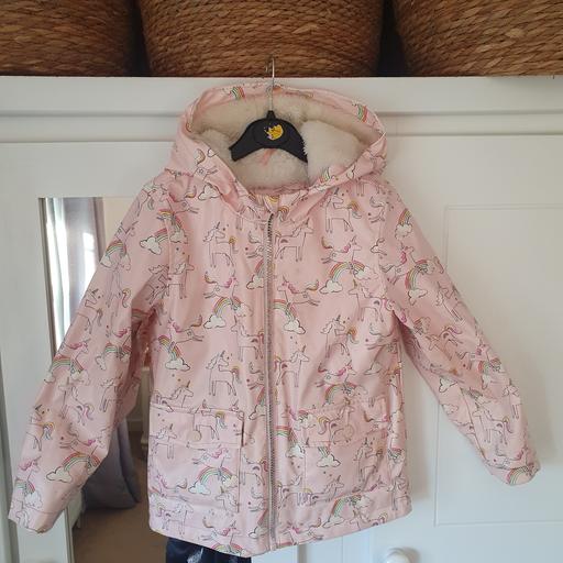 Buy & Sell Mollington Cheshire West and Chester - Photos for Girls Unicorn Marks & Spencers Pink Coat