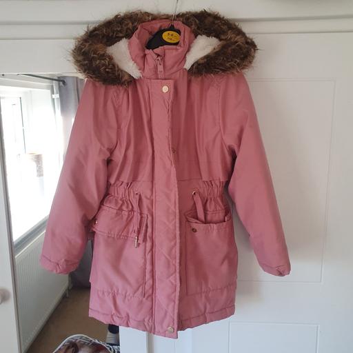 Buy & Sell Mollington Cheshire West and Chester - Photos for Girls Pink Hooded half fleece coat