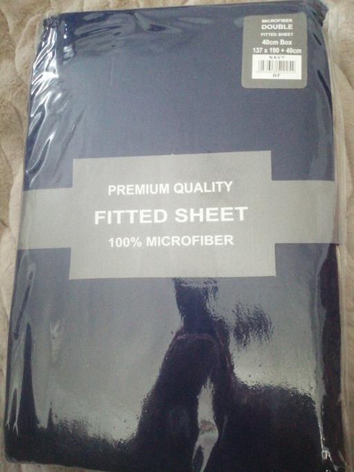 Buy & Sell Moseley Village Wolverhampton - Photos for New double navy fitted sheet 40cm box