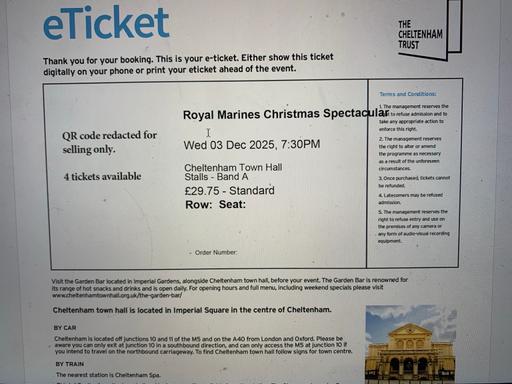 Buy & Sell The Reddings Cheltenham - Photos for Royal Marines Xmas Spectacular Tickets 3 Dec