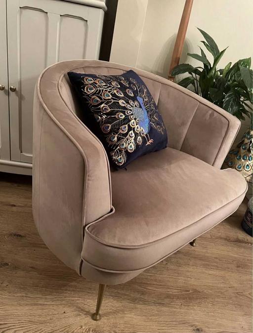 Buy & Sell Chislehurst Bromley - Photos for DFS Velvet single seater - beige